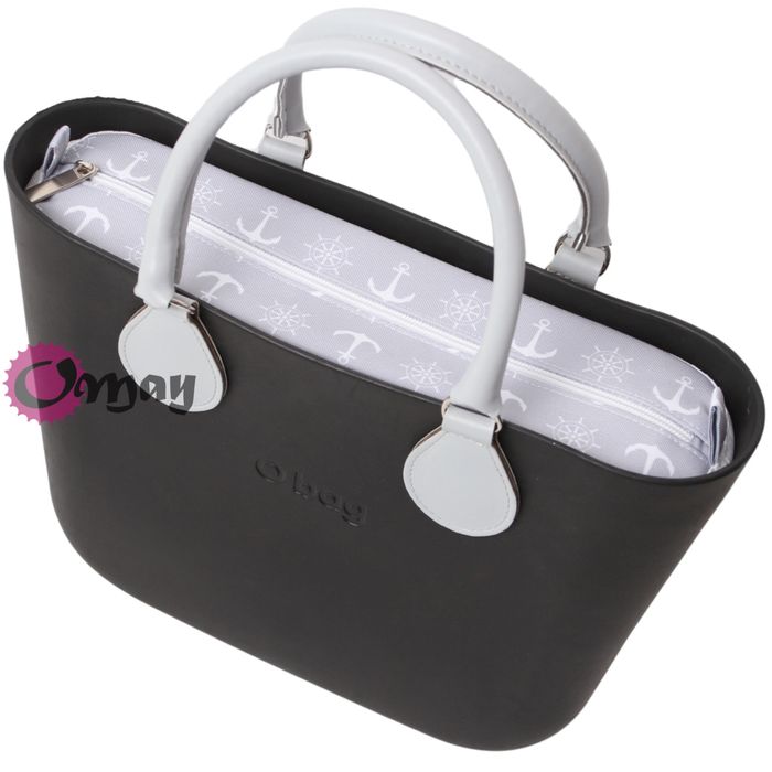 Szare Kotwice organizer do OBAG MINI biały 2 kieszenie wkład OMAY