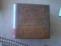 kasetka szkatulka drewniana goralska z prl