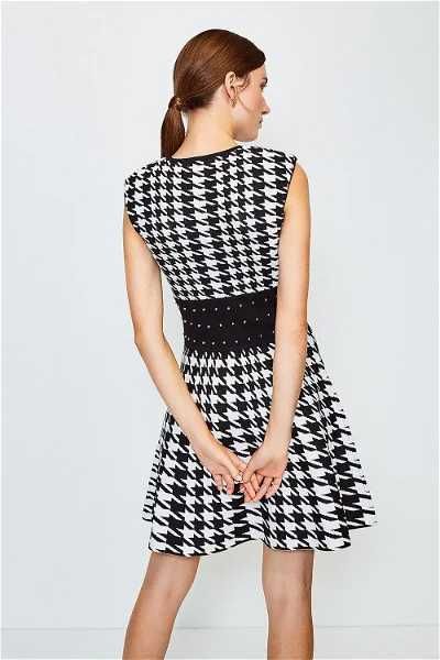 Vestido jacquard de malha Karen Millen