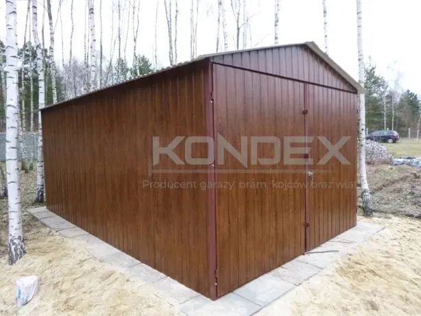Garaż blaszany WZMOCNIONY Blaszak+kolor Garaże 3x5 3x6 3x7 4x5 4x6 4x7