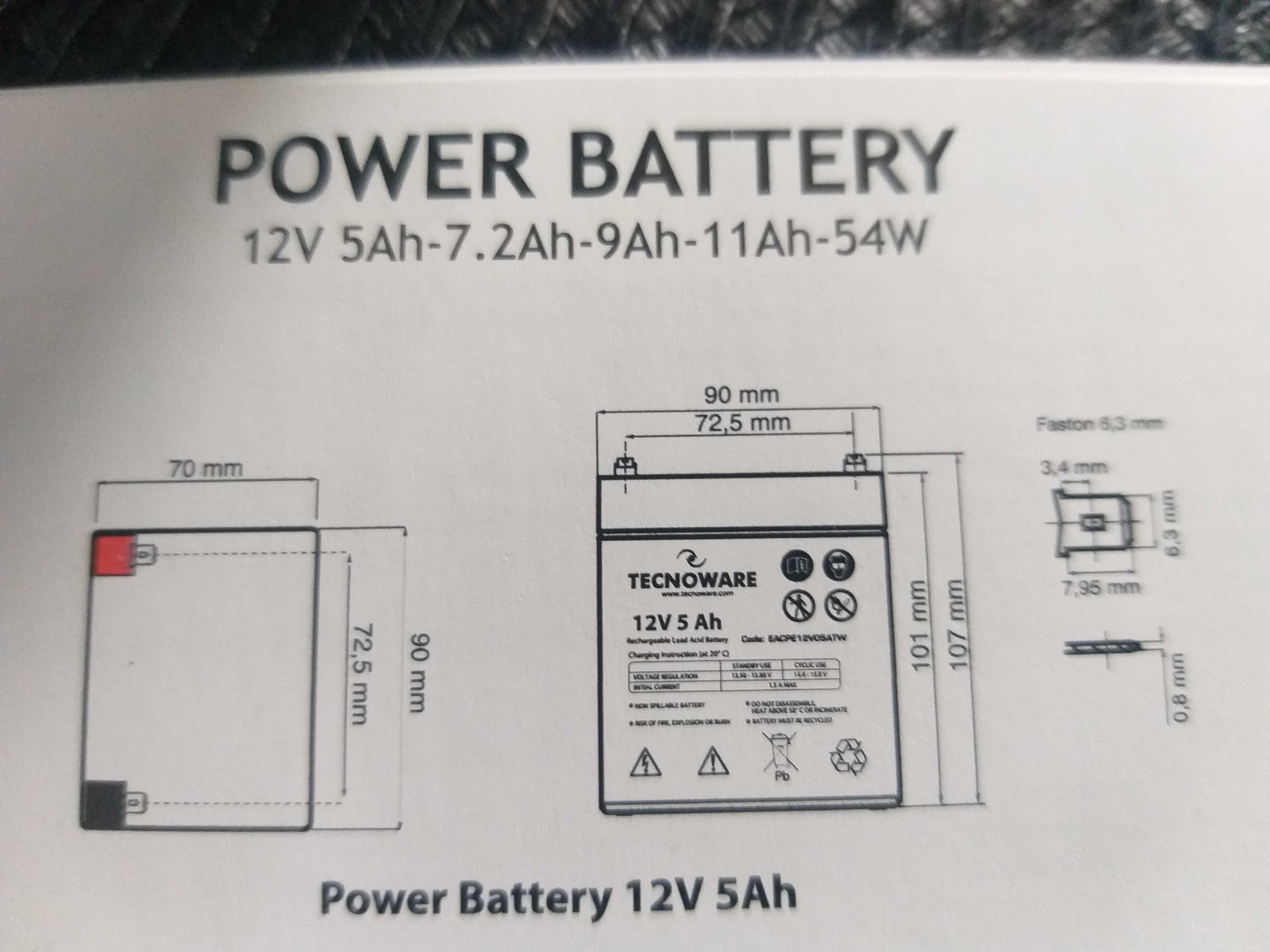 Akumulator Tecnoware 12 V 9 Ah