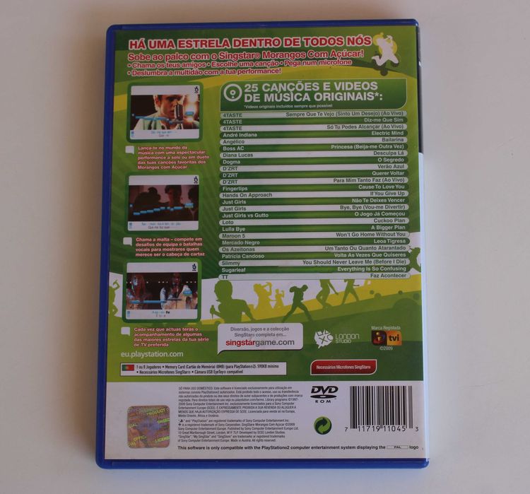 Jogo PS2 Original "Morangos com açucar"