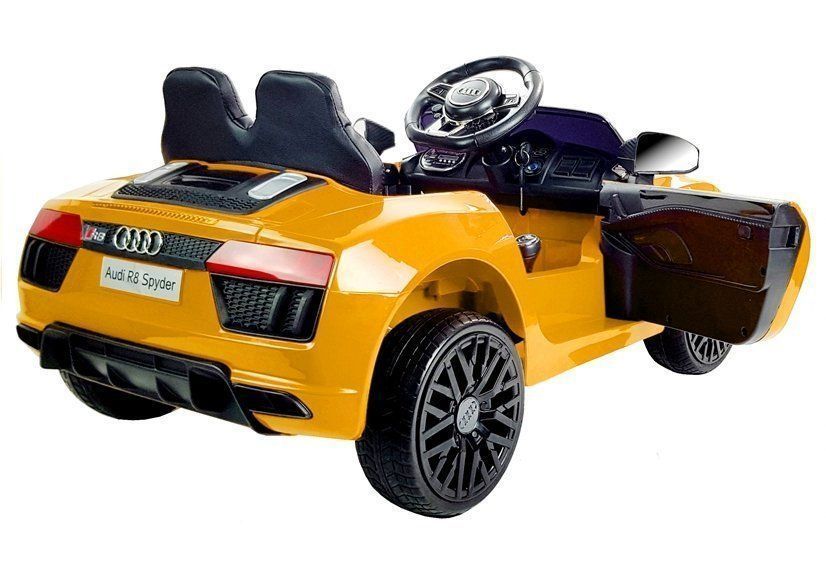 auto na akumulator audi r8 spyder żółty