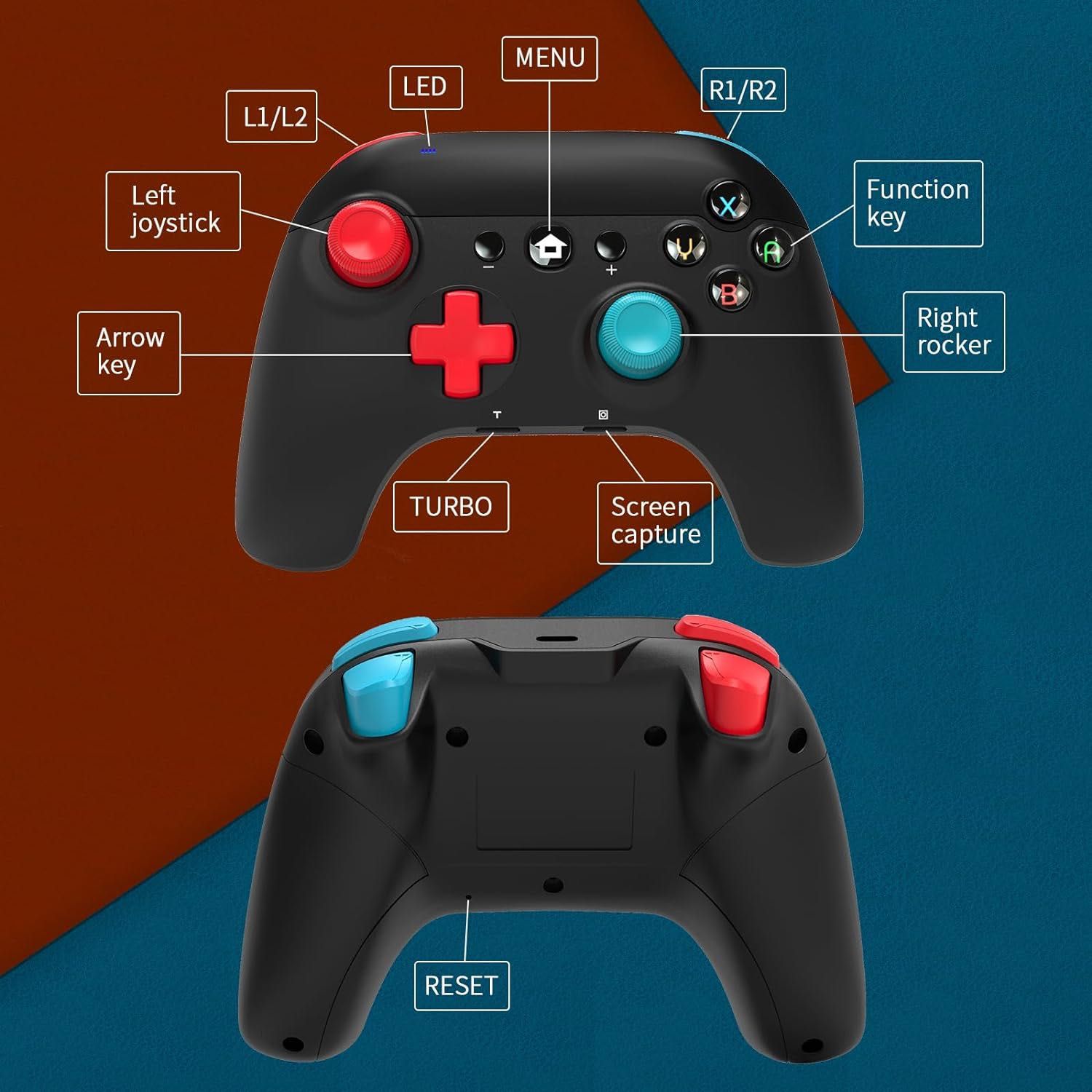 Beexcellent Wireless Pro game controller for Switch, джойстик Nintendo