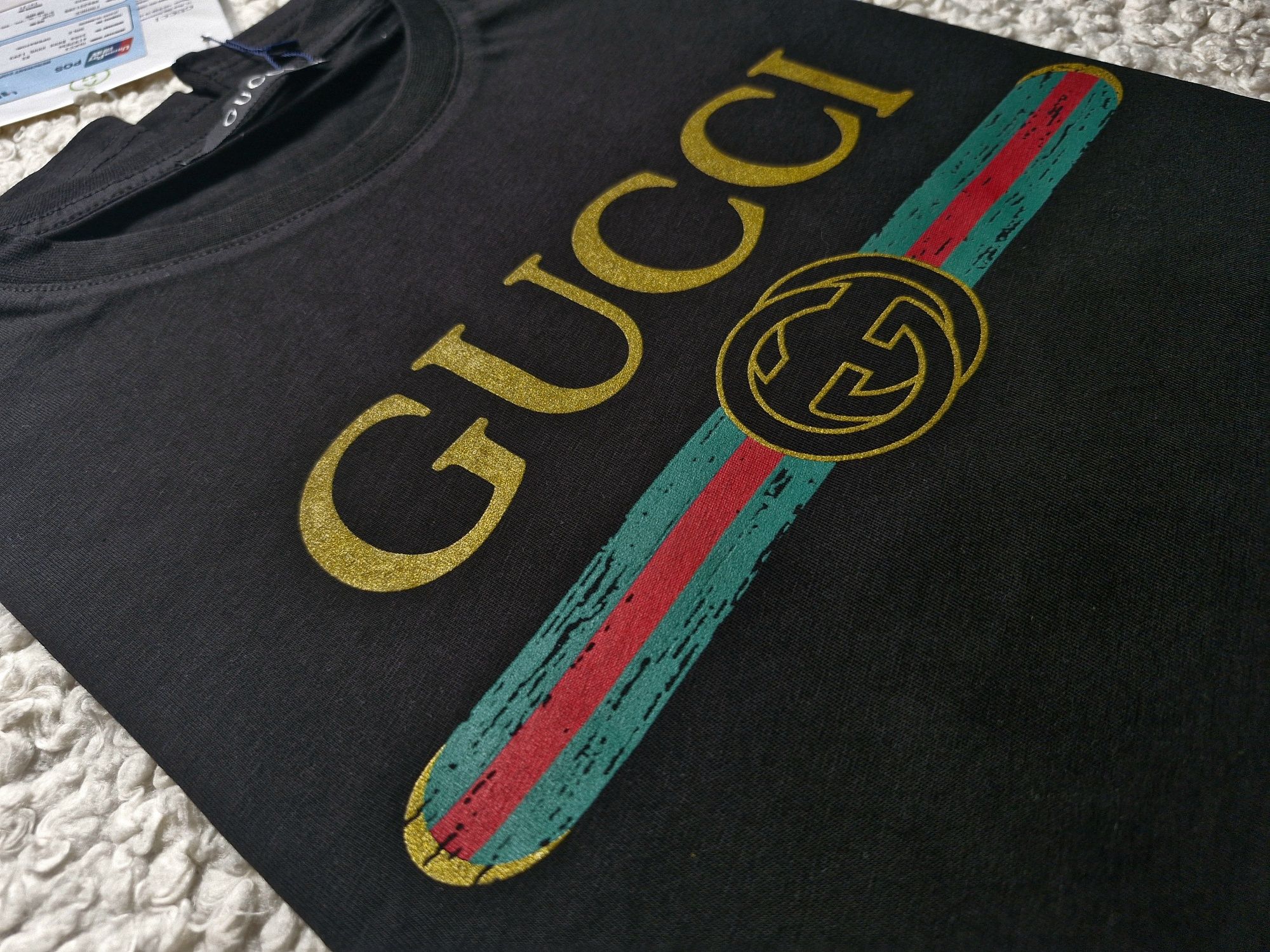Nowy komplet zestaw męski Gucci tshirt spodenki krotkie xl L czarny la