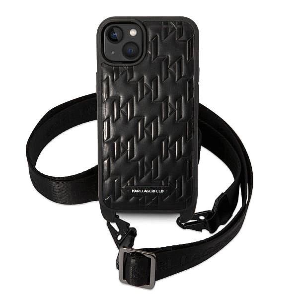 Etui Karl Lagerfeld Monogram Plaque Logo Strap na iPhone 14 Plus - cza