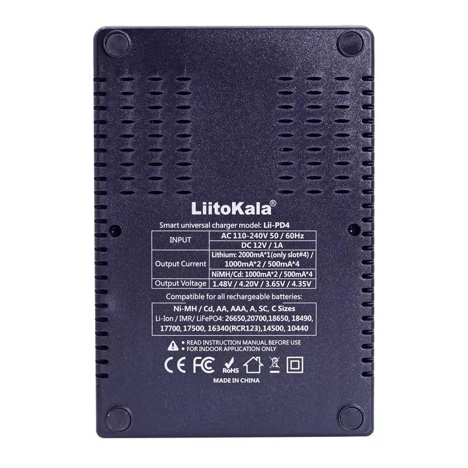 Зарядний пристрій Liitokala Lii-PD4 LI-ION 18650 NI-MH LED 4 канали