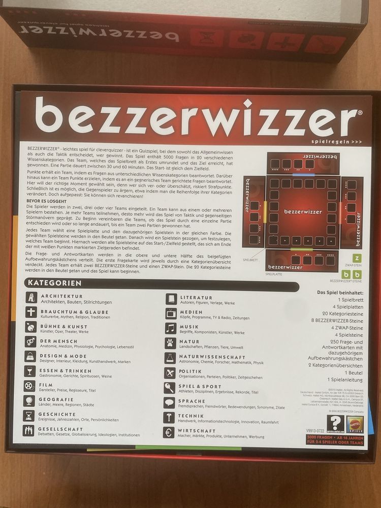 Bezzerwizzer Mattel gra quiz po niemiecku Deutsch