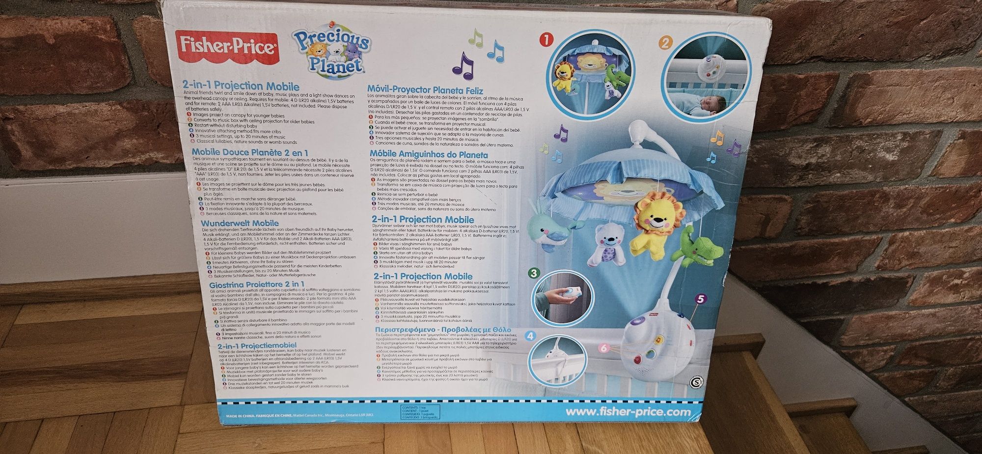 Pozytywka projektor na łóżeczko Fisher price