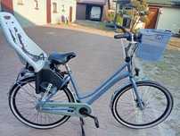 Rower miejski Cortina z fotelikiem 28" aluminiowy