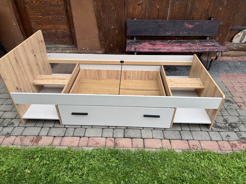 Łóżko ze stelażem i szufladą 90x200 NOWE