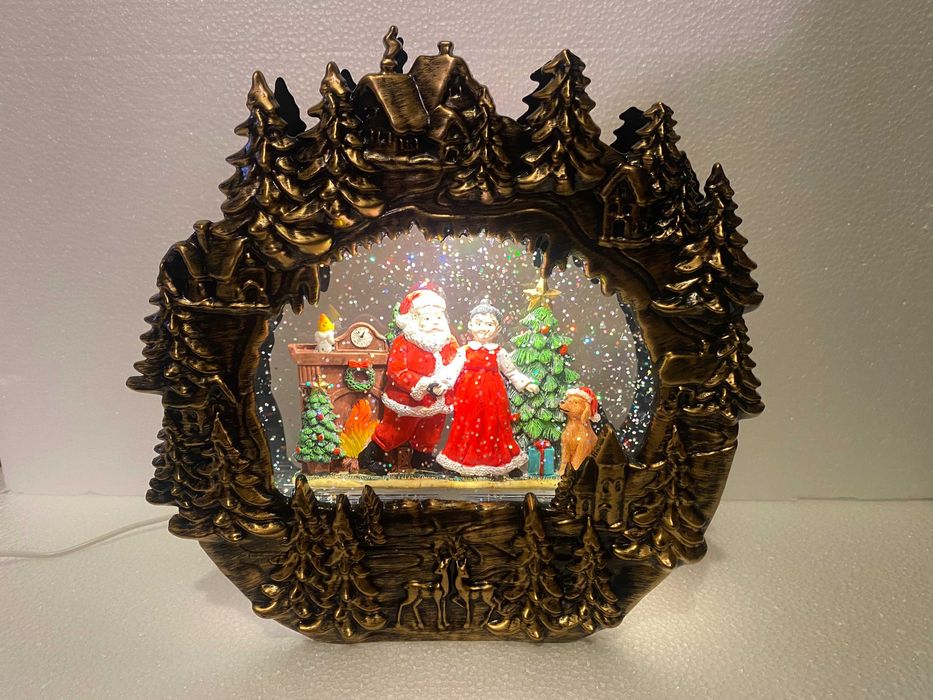 Dekoracja świąteczna LED  Pozytywka – Mikołaj Padający Śnieg