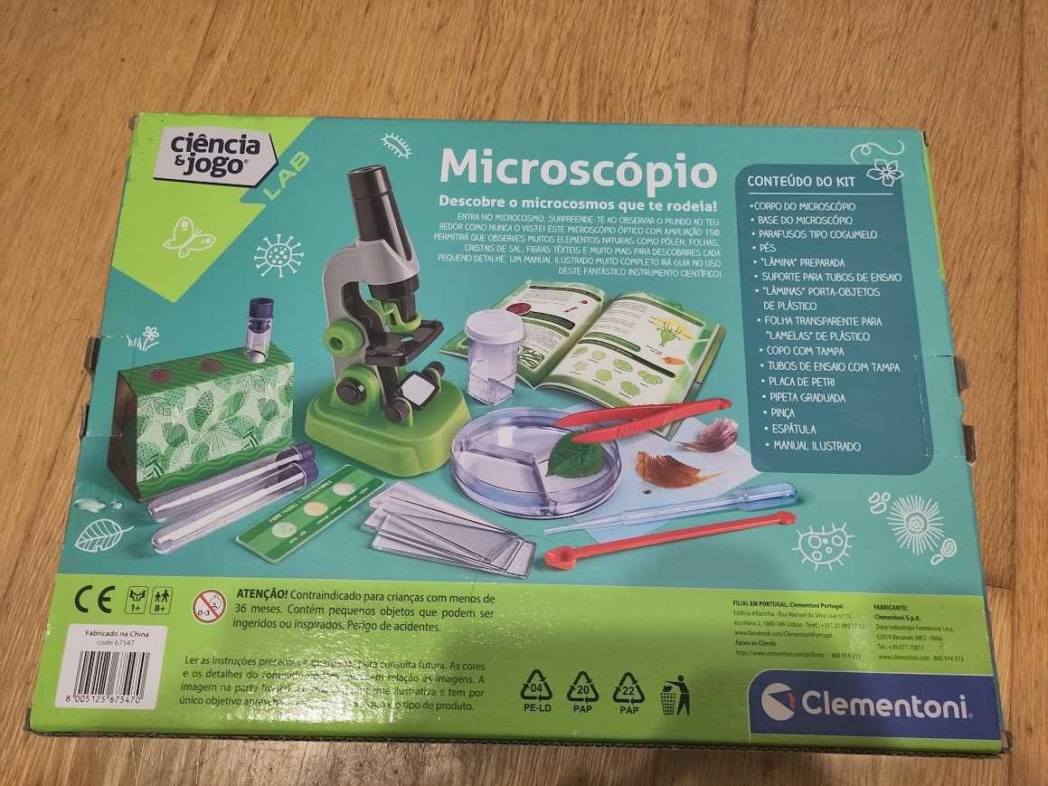 Microscopio criança clementoni NOVO