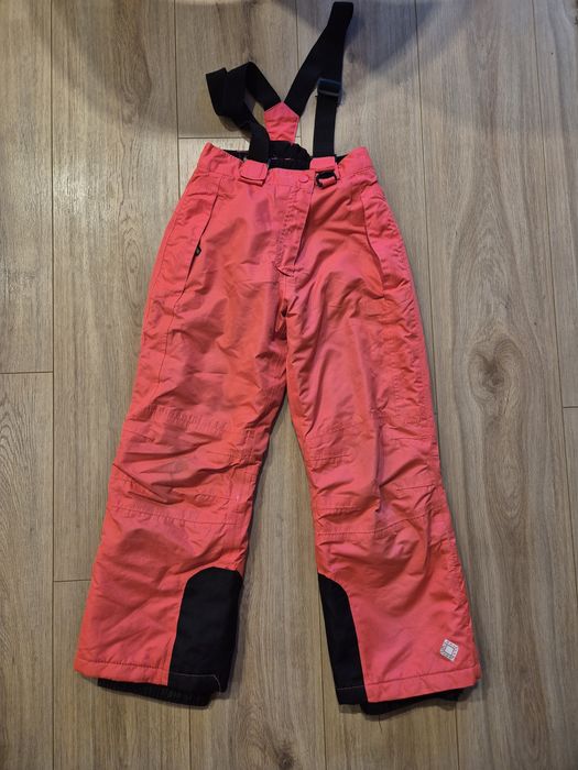 Spodnie zimowe. Szelki. 122-128 różowe.
