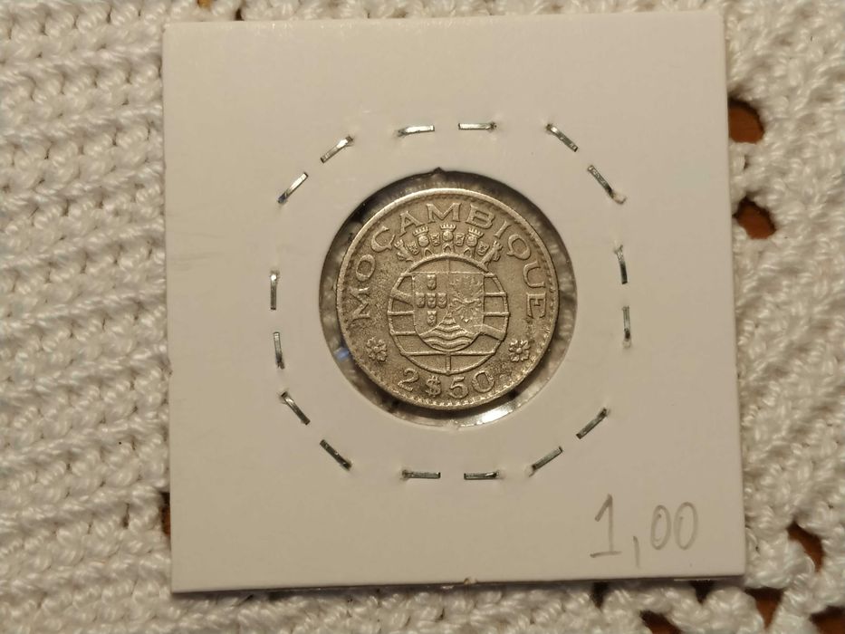Moçambique - moeda de 2,5 escudos de 1965