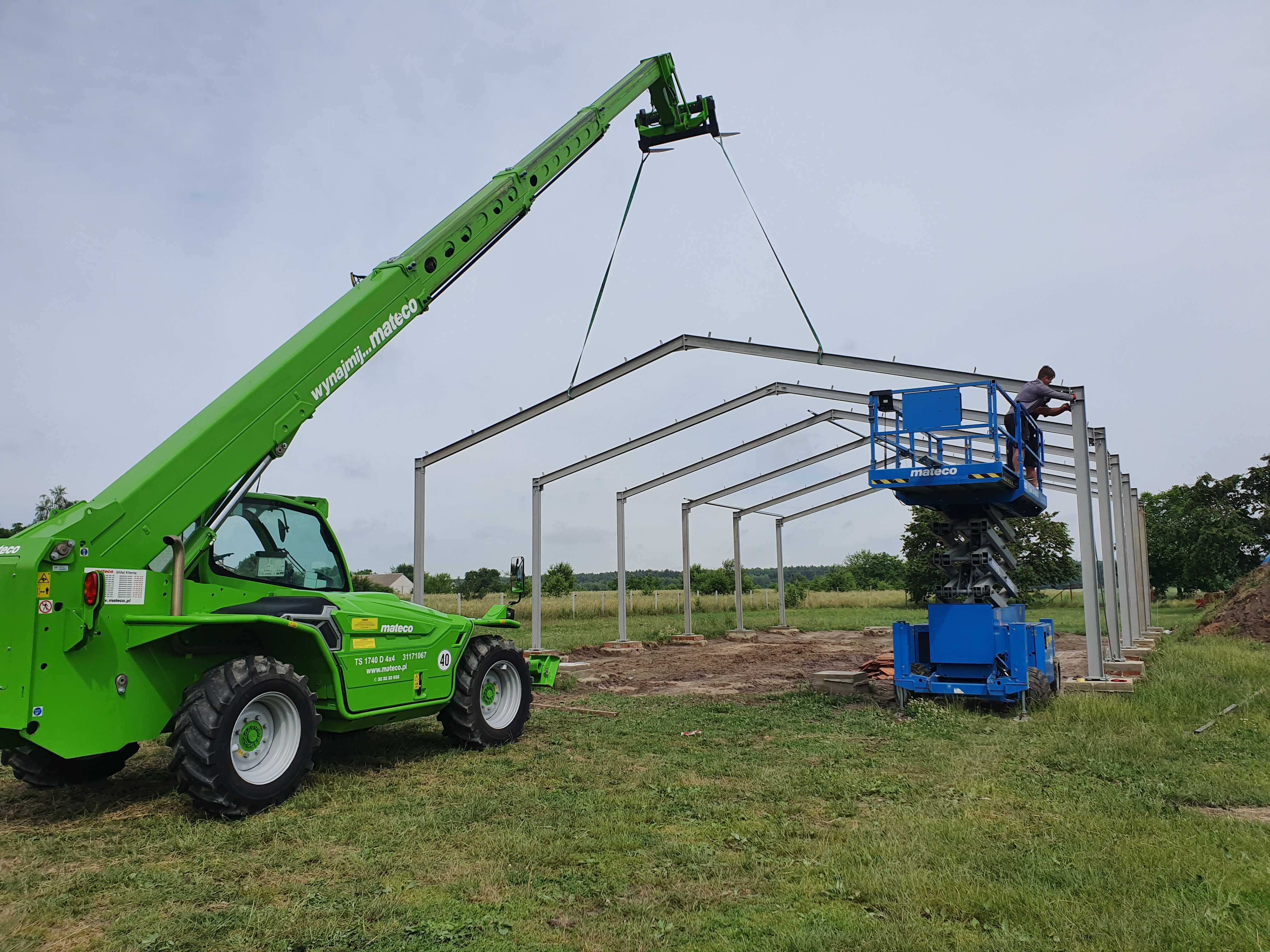 Konstrukcja Hali 18x50x6m 900m2 Konstrukcje stalowe hale PRODUCENT