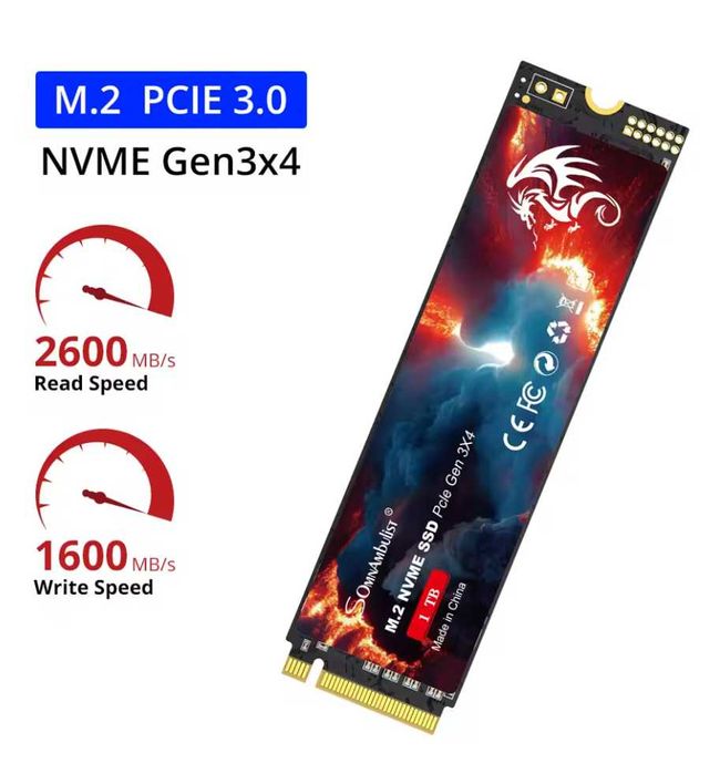 Твердотільний жорсткий диск SomnAmbulist  NVME 256gb M.2 2280 PCIe 3.0