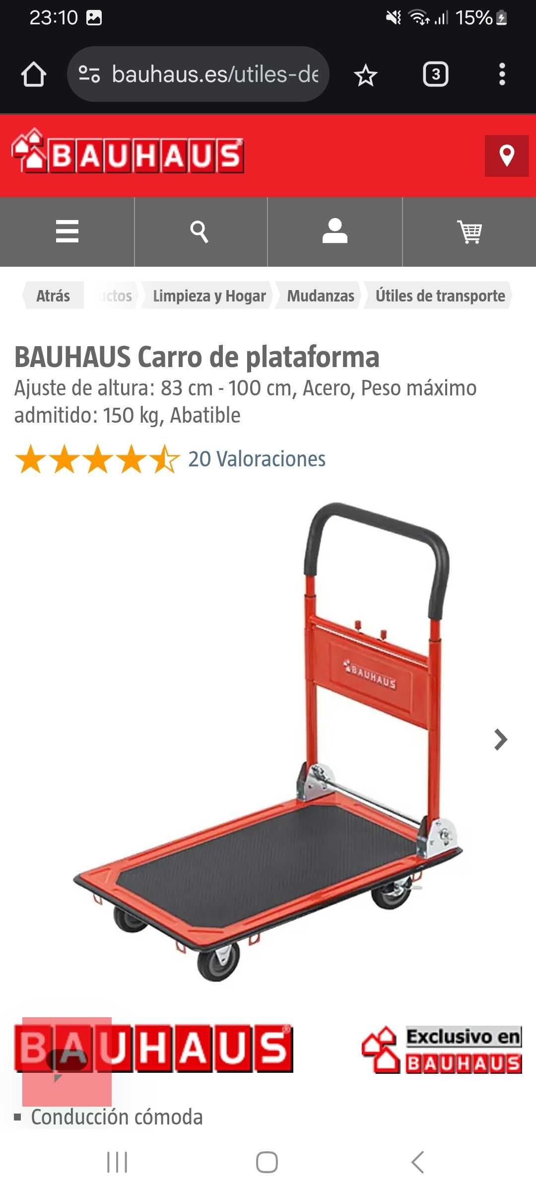 Carro de plataforma Bauhaus