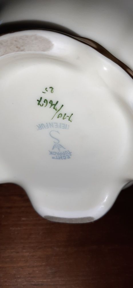 Stara porcelana Echt Tuppack Tiefenfurt Parowa   dzbanek ecru