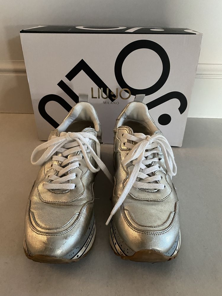 Liu Jo buty sneakersy srebrne rozmiar 37