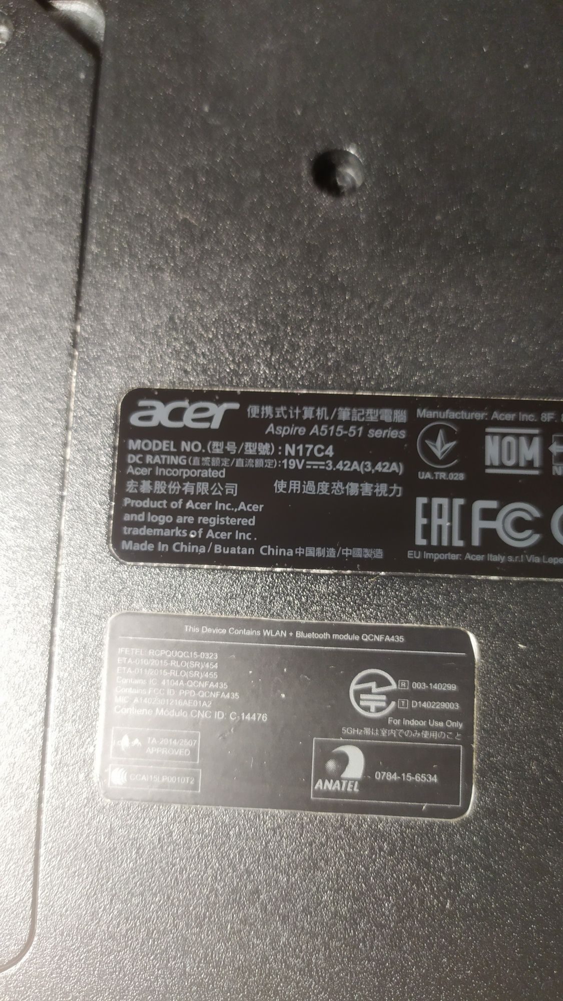 Ноутбук Acer A515-51G Nvidia GeForce MX150 2Gb i5 8250U DDR4 12Gb