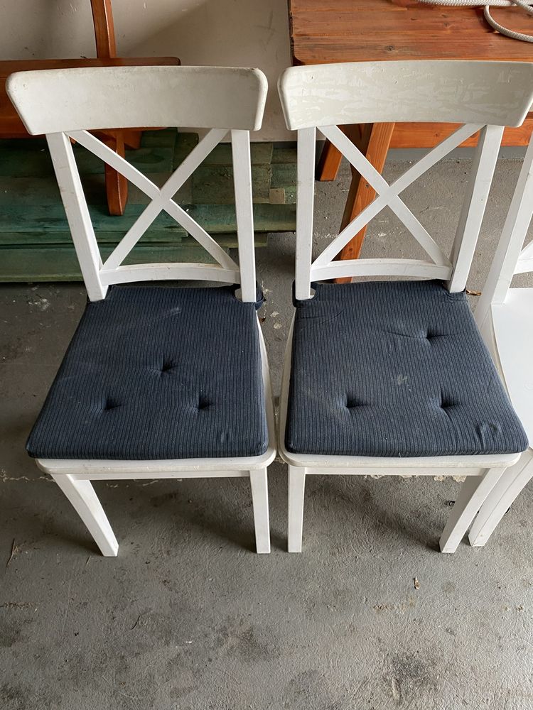Stół z 4 krzesłami INGATORP IKEA