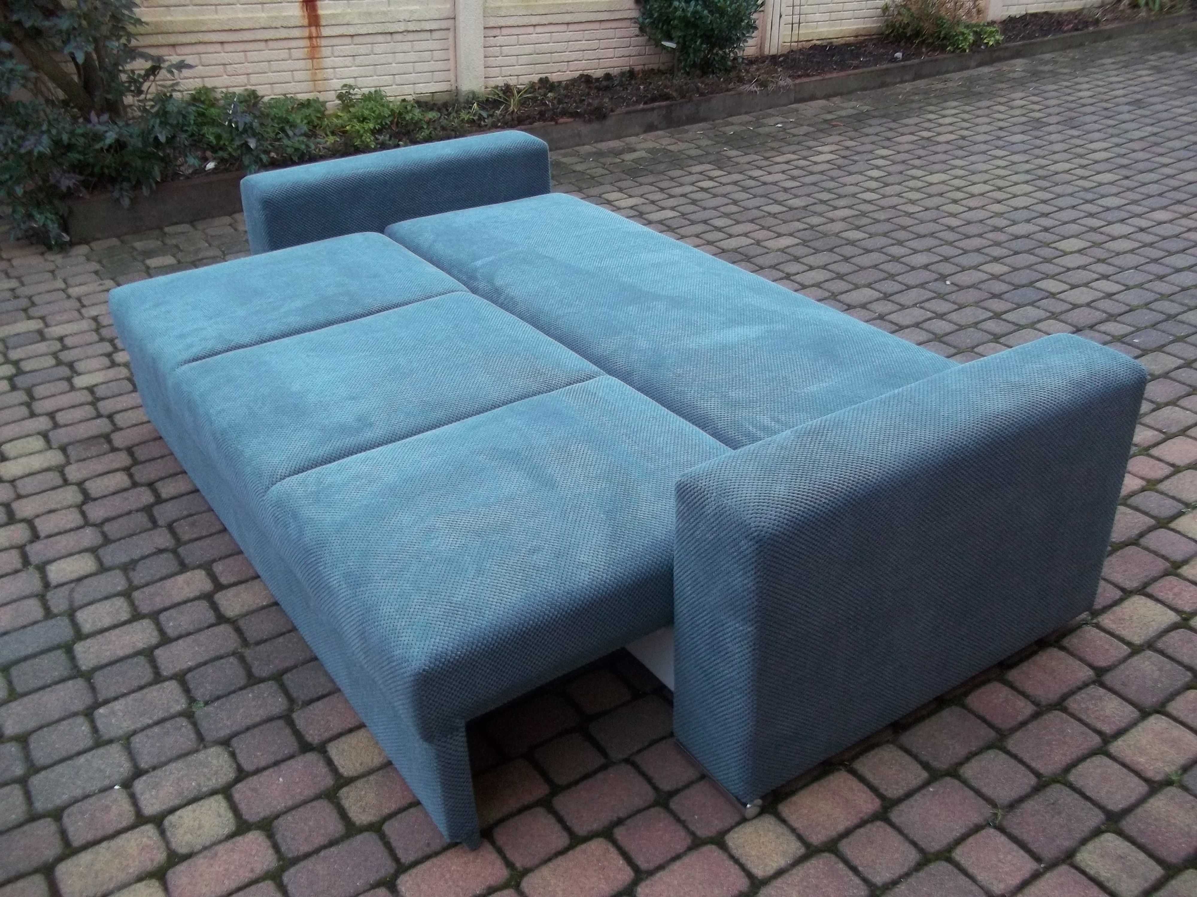 Sofa/kanapa+dostawiana pufa/narożnik-sprężyny bonel/szeroka pow spania