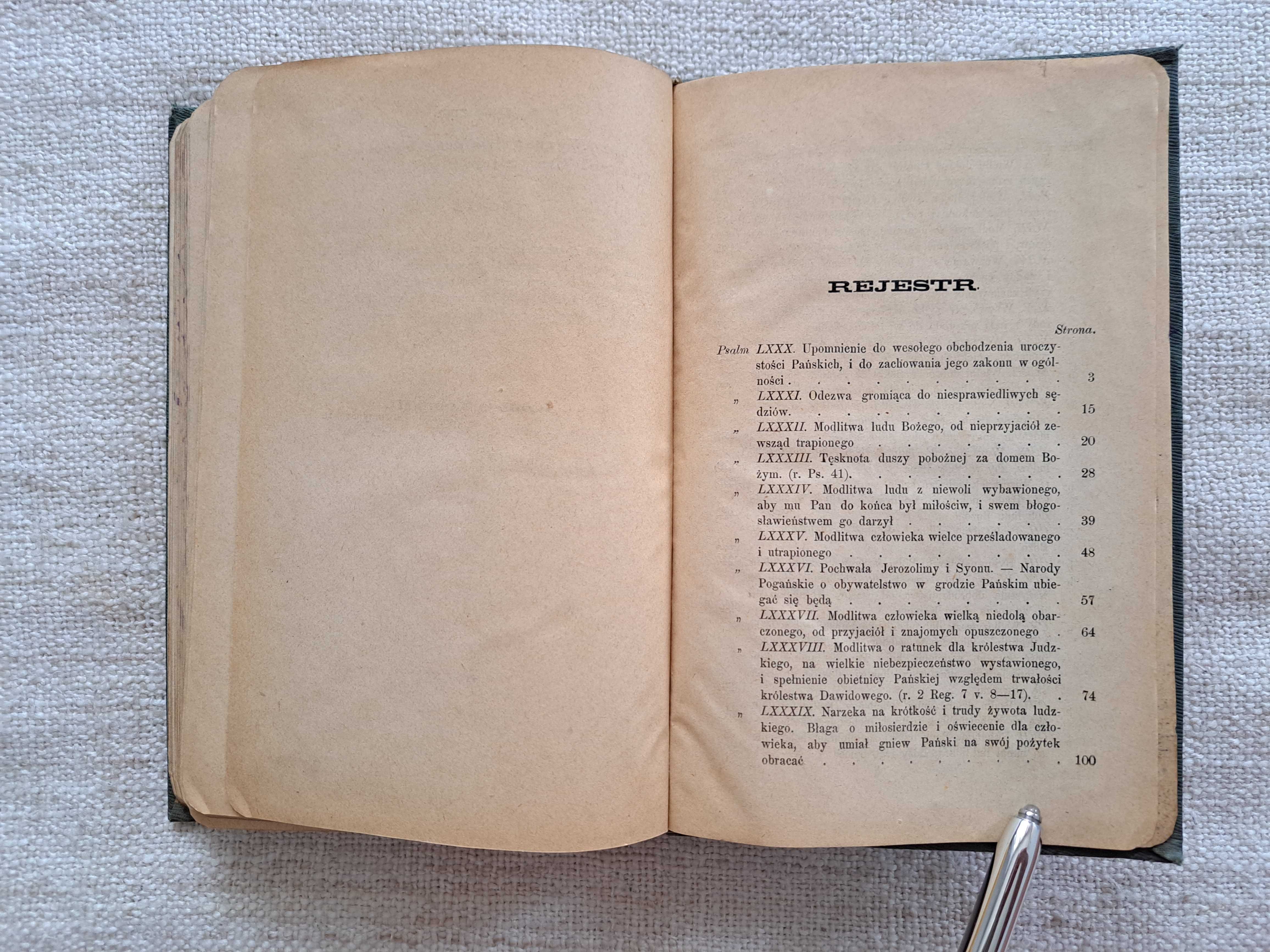 1872 rok. Psałterz czyli Księga Psalmów