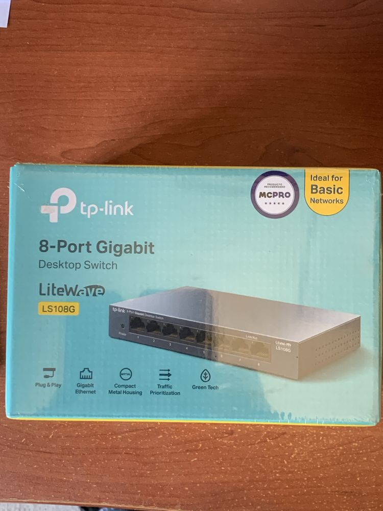 Switch Tp-Link LS1008G LiteWave 8 Portas Gigabit Desktop Switch