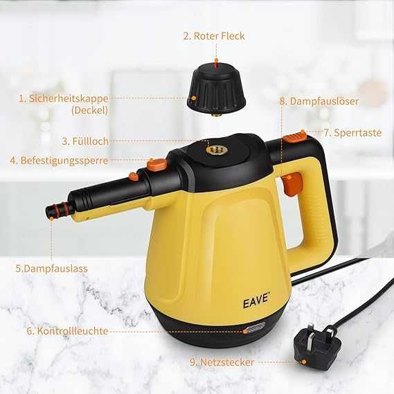 wielofunkcyjna ręczna myjka parowa 1200 w vv