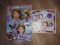 2 kartony Puzzle Myszka Minnie i księżniczka Zosia.