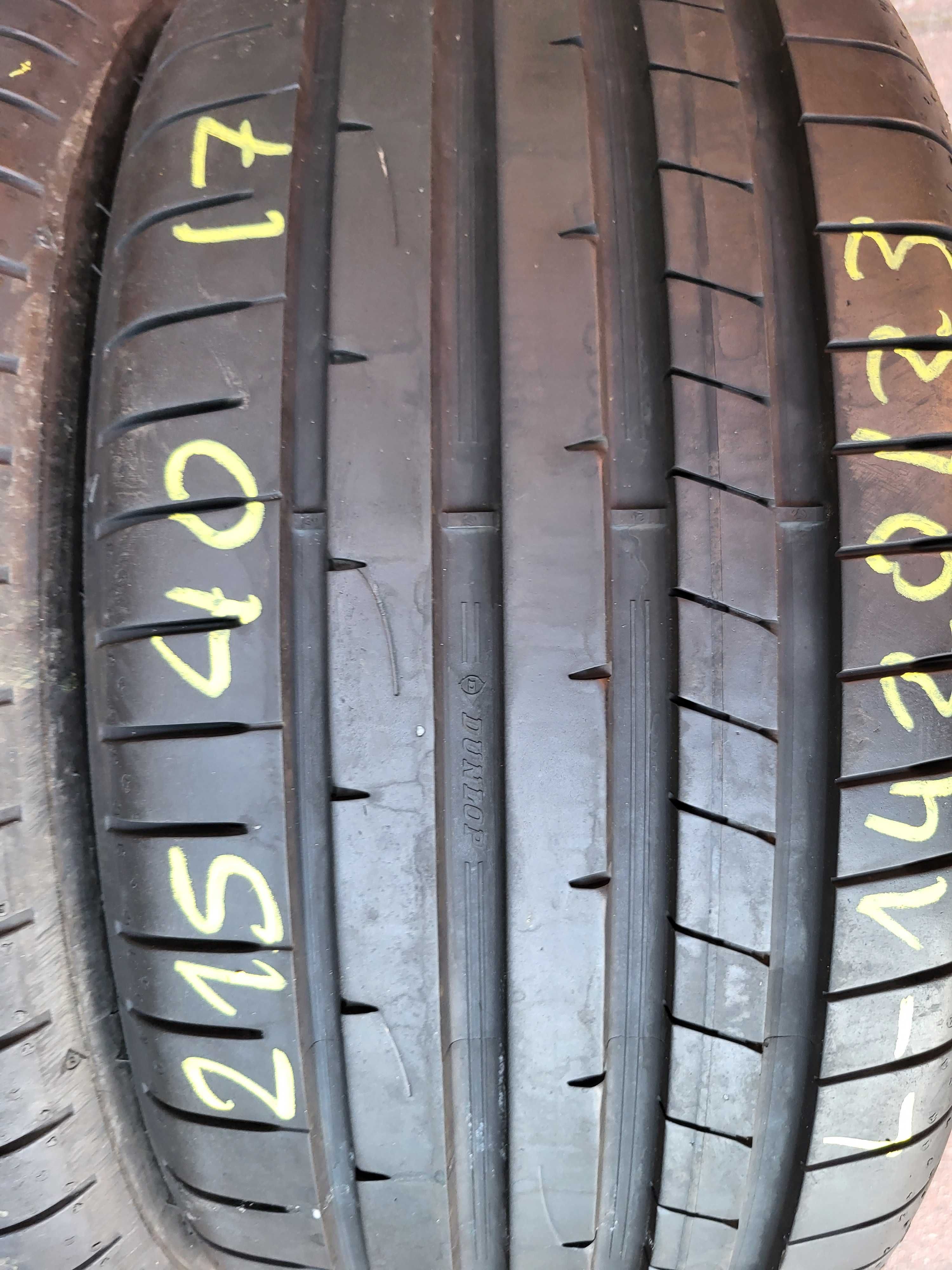 215/40r17 87Y (L1420/23)007 2szt 7mm Sp Sport Maxx RT2 DUNLOP LETNIE