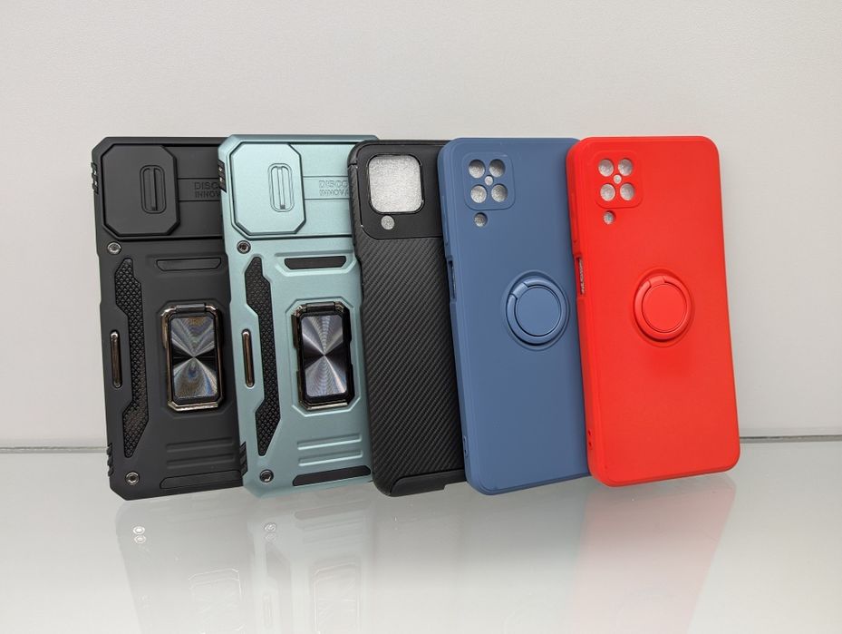 Противоударный чехол Samsung A12 / M12 ЛЮБАЯ МОДЕЛЬ  с кольцом