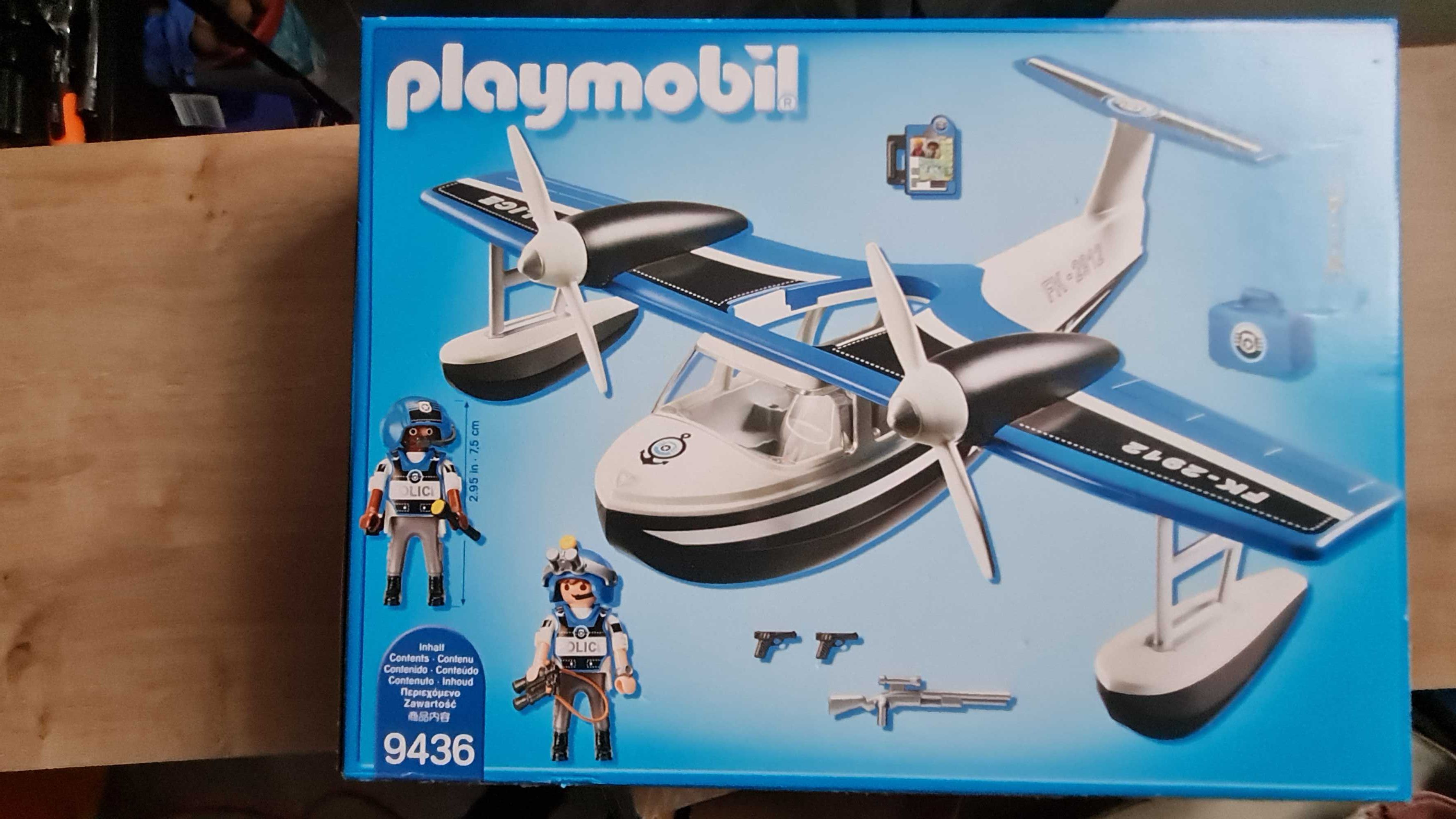 Playmobil 9436 duzy   policyjny samolot.