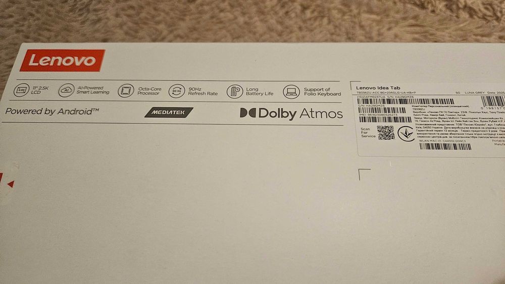 Планшет Lenovo idea pad 8/256