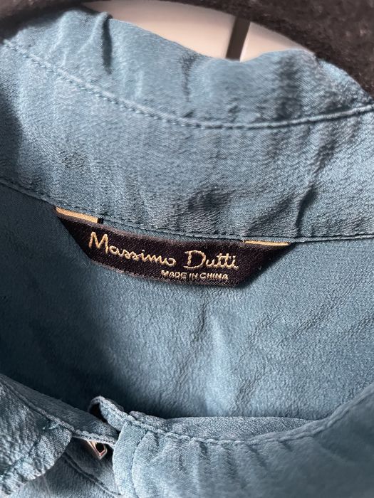 Bluzka koszula massimo dutti 36 S szmaragdowa na guziczki morski