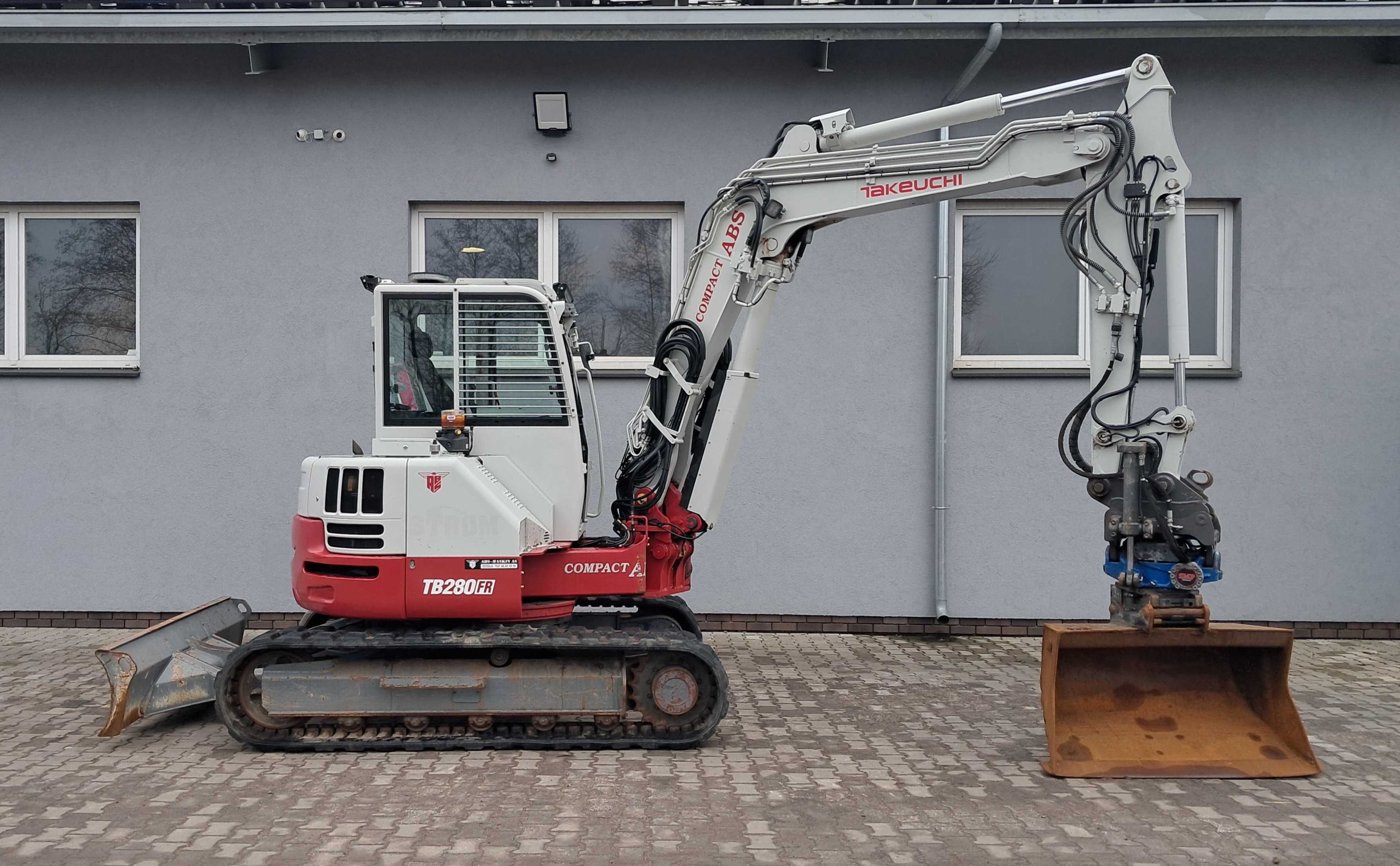 TAKEUCHI TB280FR 2019r 2328h Rototilt SMP Lemiesz Centralne Smarowanie