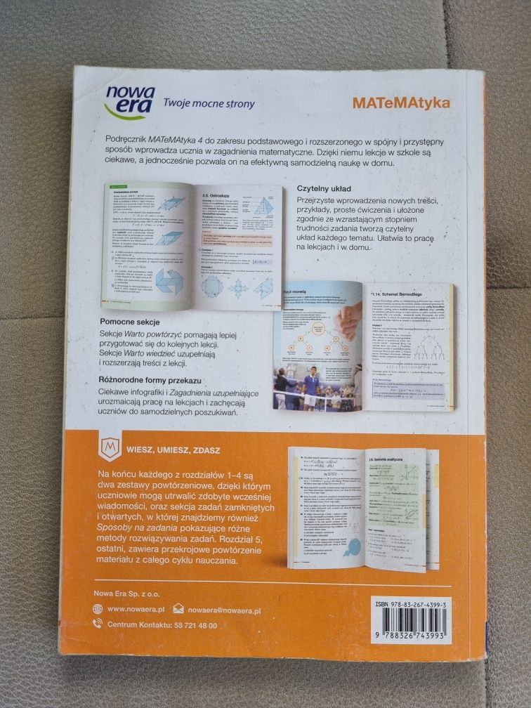 Matematyka 4 zakres podstawowy i rozszerzony Nowa Era