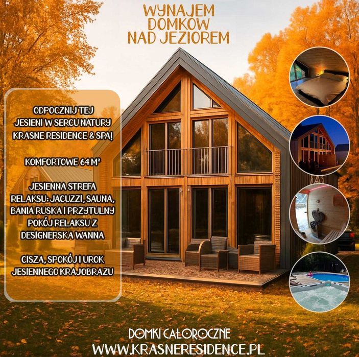 Całoroczne, domki,noclegi,Jacuzzi,sauna,basen,ruska bania,STREFA CISZY