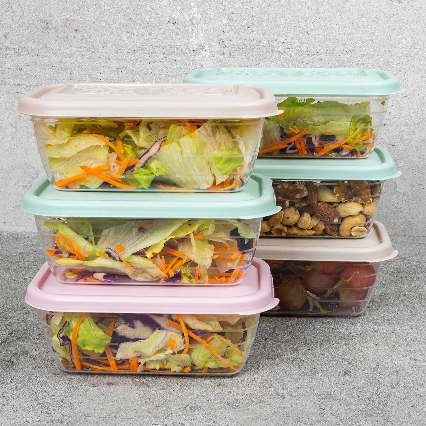 12 pudełek na żywność, plastikowe pojemniki na żywność, bez BPA