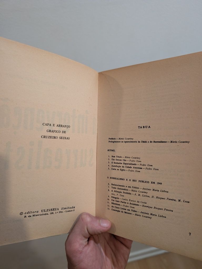 A intervenção surrealista - Mário Cesariny - Cruzeiro Seixas - 1a ed