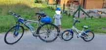 Sprzedam uchwyt rowerowy dziecięcy z rowerkiem