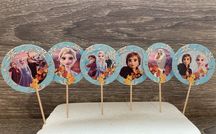 Топперы для торта, капкейков на день рождения «Холодное сердце» Frozen