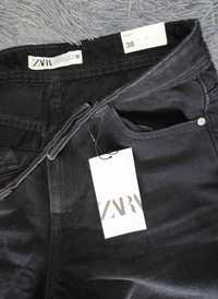 Spodnie jeansy mom fit z wysokim stanem Zara