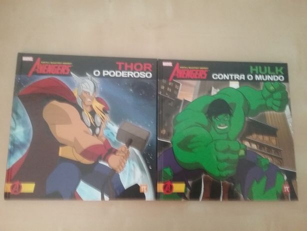 2 Livros Juvenis BD Avengers