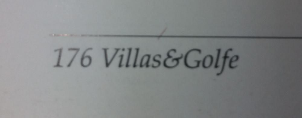 Villas e golfe (varias revistas)