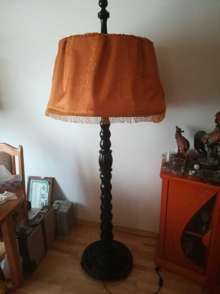 Wysoka (190 cm) stojąca lampa nocna na 2 żarówki - czasy PRL