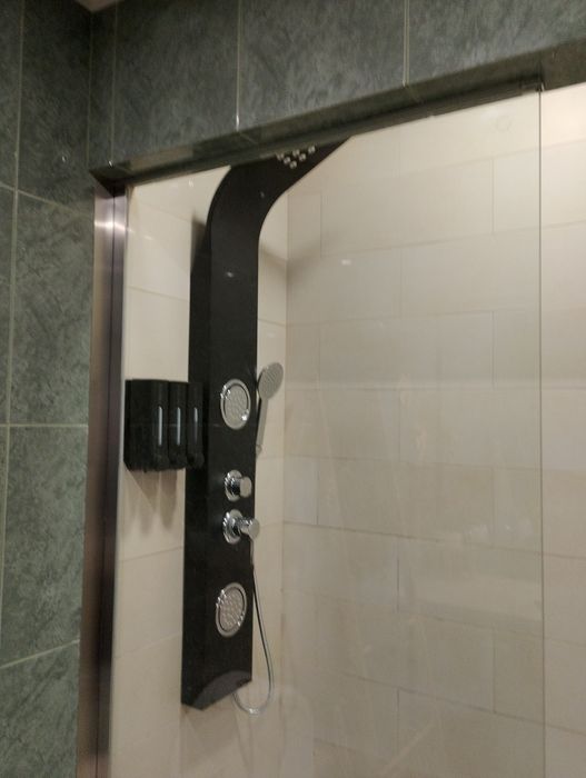 Frontal/resguardo de base duche em vidro temperado de 8 milímetros