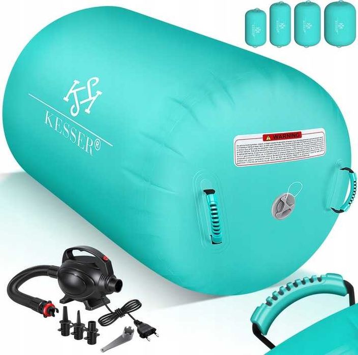 wałek gimnastyczny z elektryczną pompką kolor szary