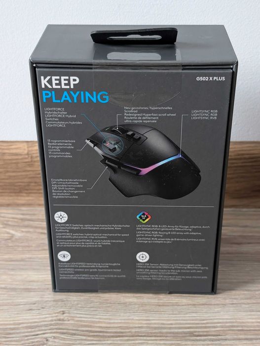 Logitech G502 X Plus - NOWA - Myszka bezprzewodowa Gamingowa